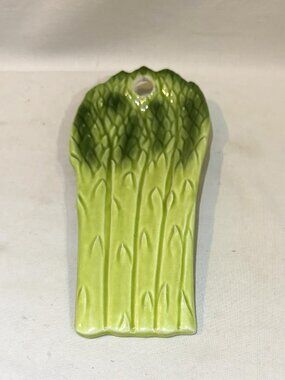 VTG Ron Gordon Designs Ceramic Asparagus Spoon Rest / Soap Dish 7" x 3" Japan